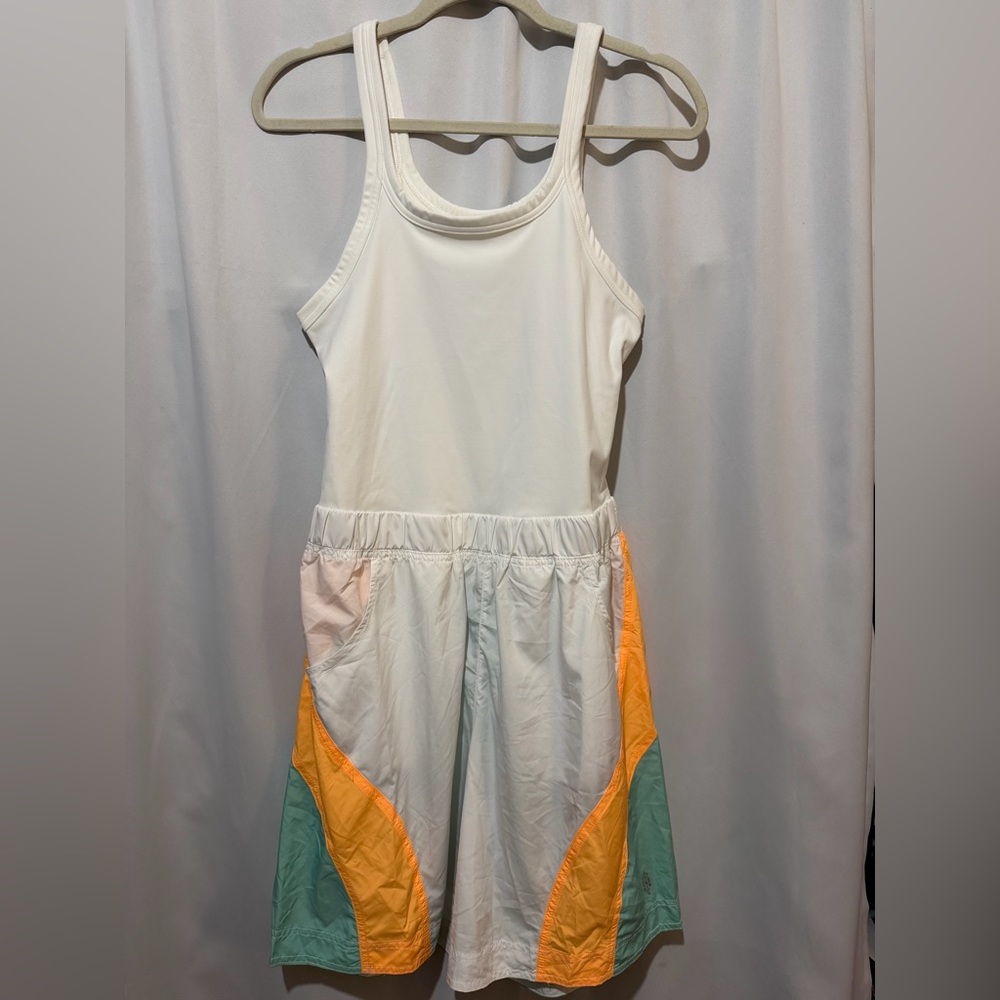 Free People Movement Double Bounce Onesie Size M NWOT Orange and Teal